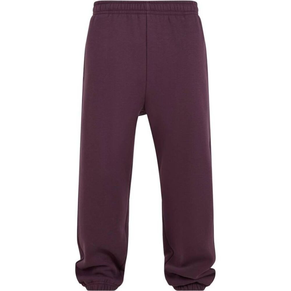 Build Your Brand Mens Fluffy Sweatpants / Plum Purple